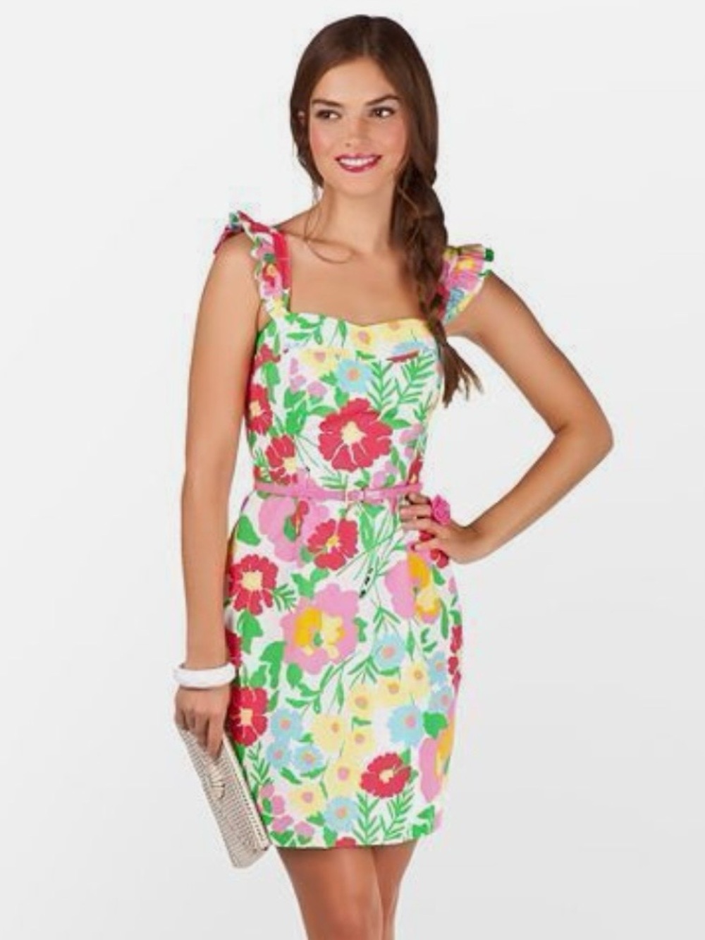 Lilly Pulitzer Sarafina Ants on Parade Floral Shift Dress Colorful Sz 10 Preppy